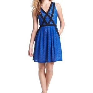 Marc by Marc Jacobs Blue Fit n Flare Lace Dress S4